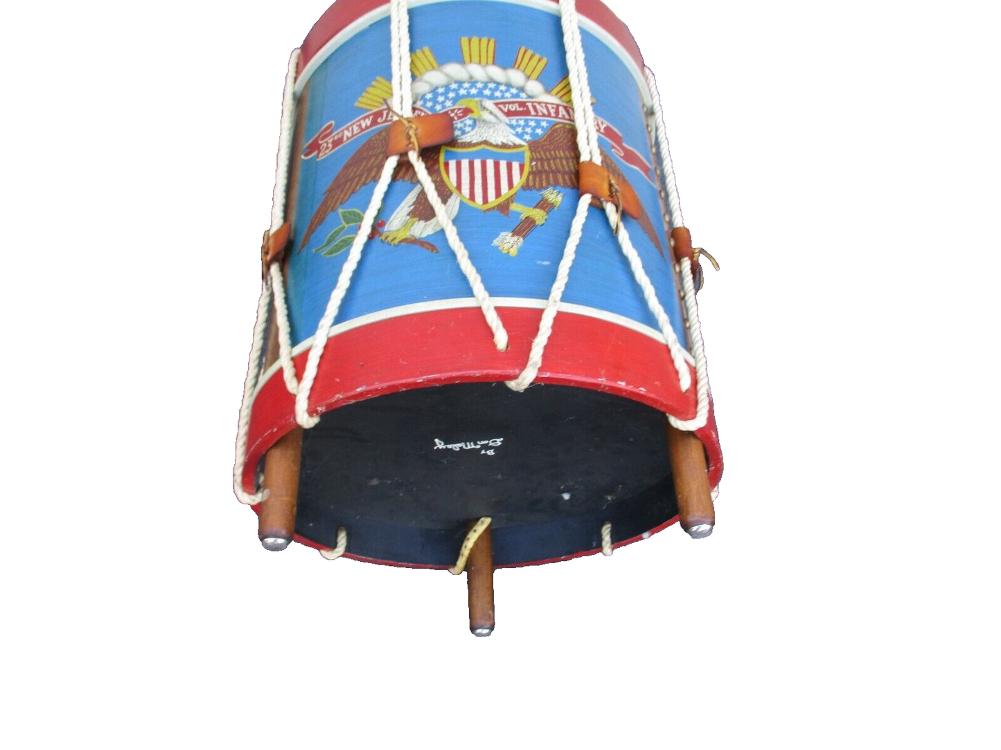 63494  PAIR  Signed Don Maley 15th + 23rd New Jersey  Infentry Decorator  Tables