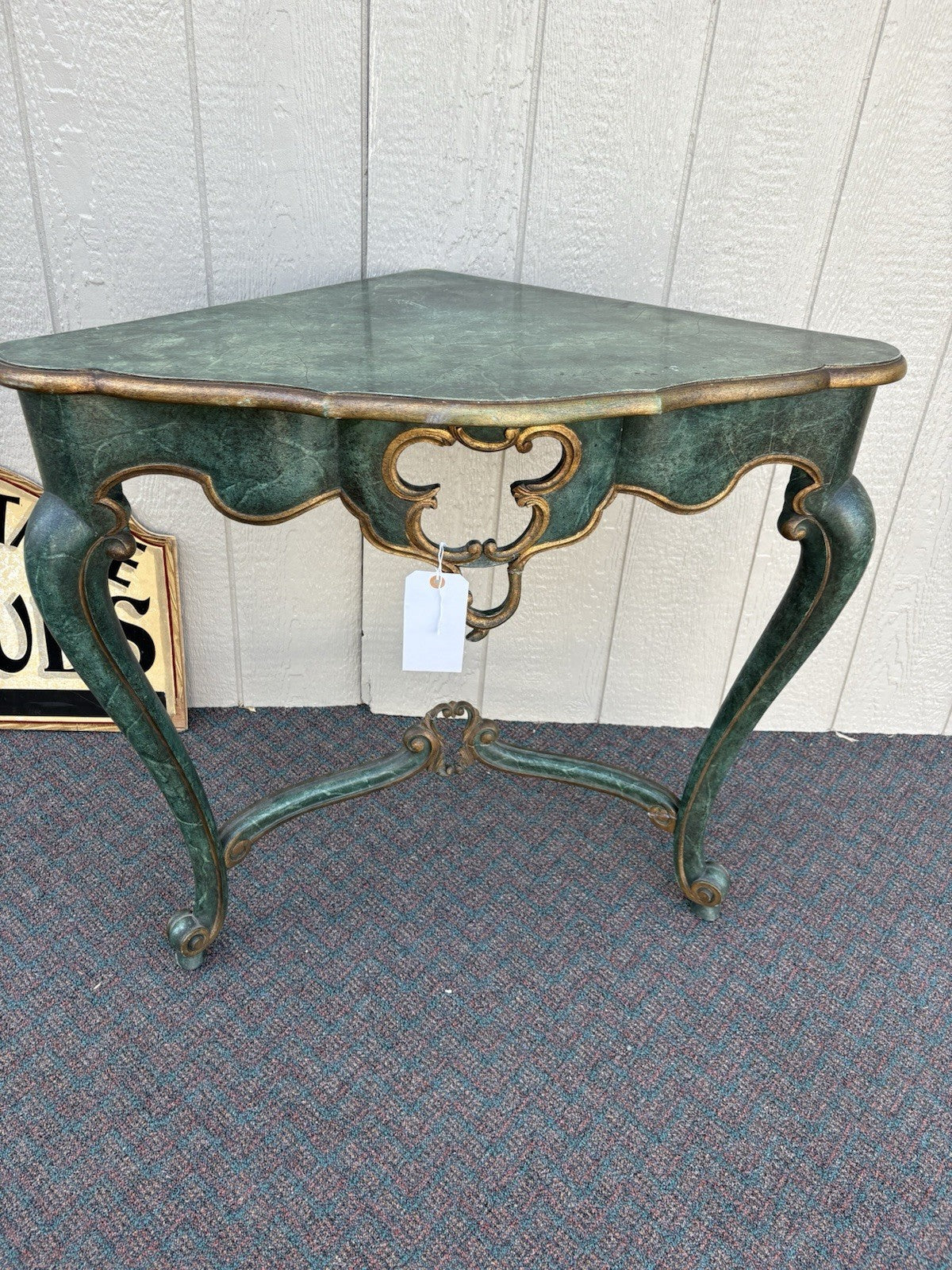 65902 Pair Decorator Hand Made Corner Table Stand s Shelf