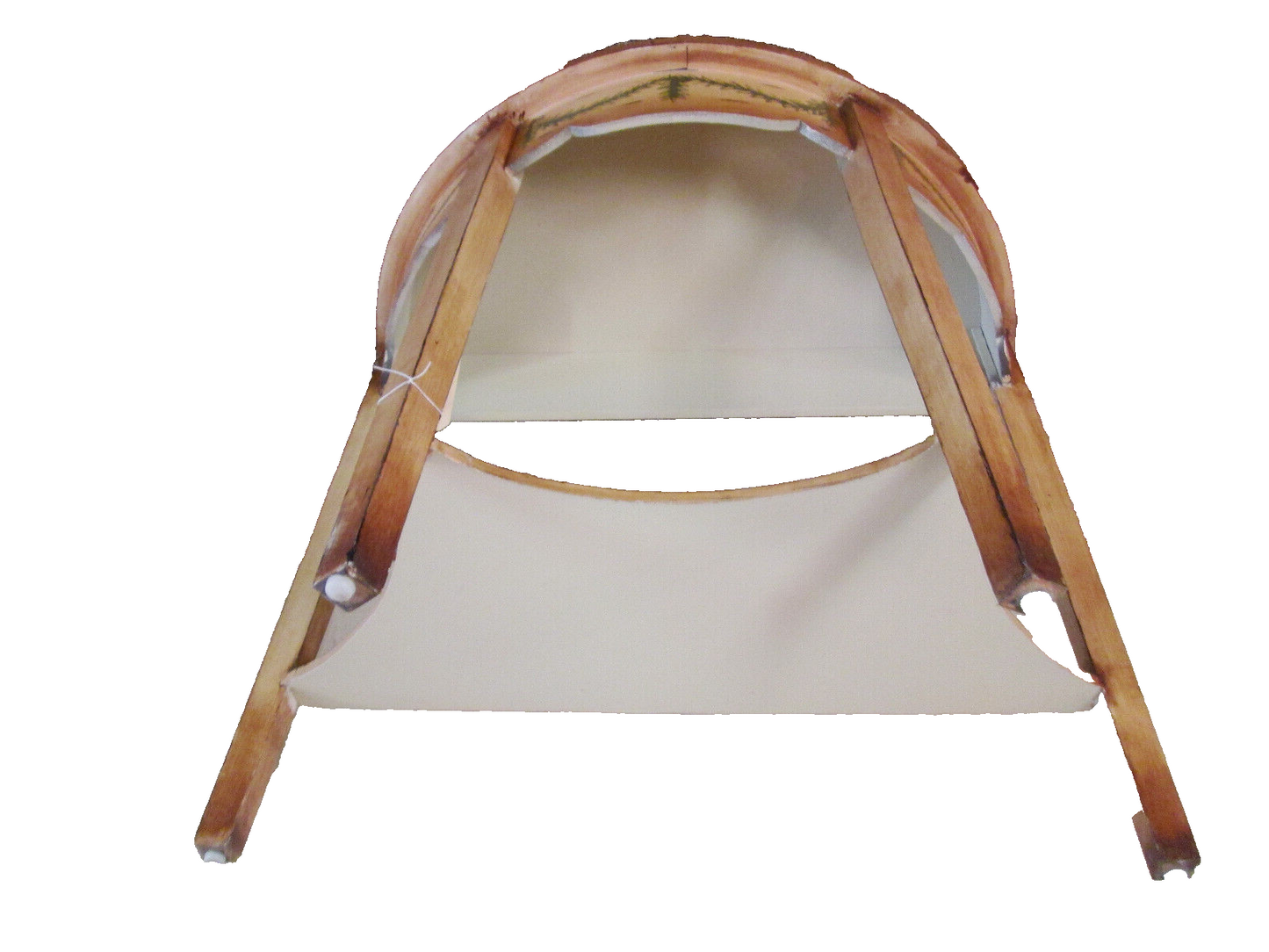 49361 DECORATOR Custom Made HAND PAINTED WOOD HALF ROUND CONSOLE TABLE