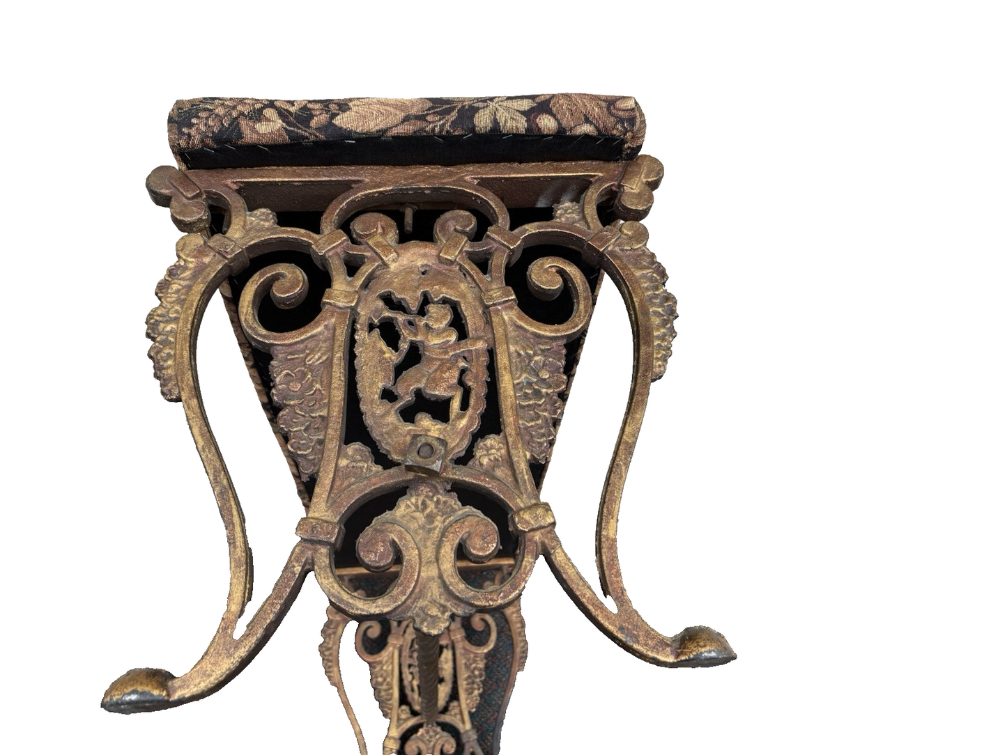 66833   Wrought Iron Window Bench with Fairey Figures on sides