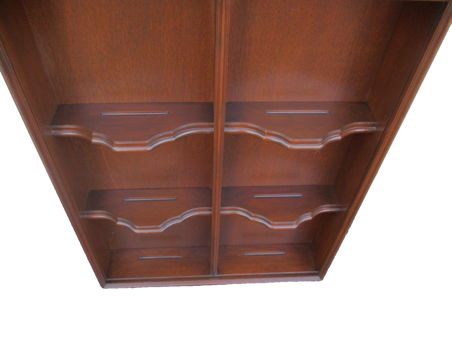 63840   Solid Mahogany Whatnot Wall Shelf Curio