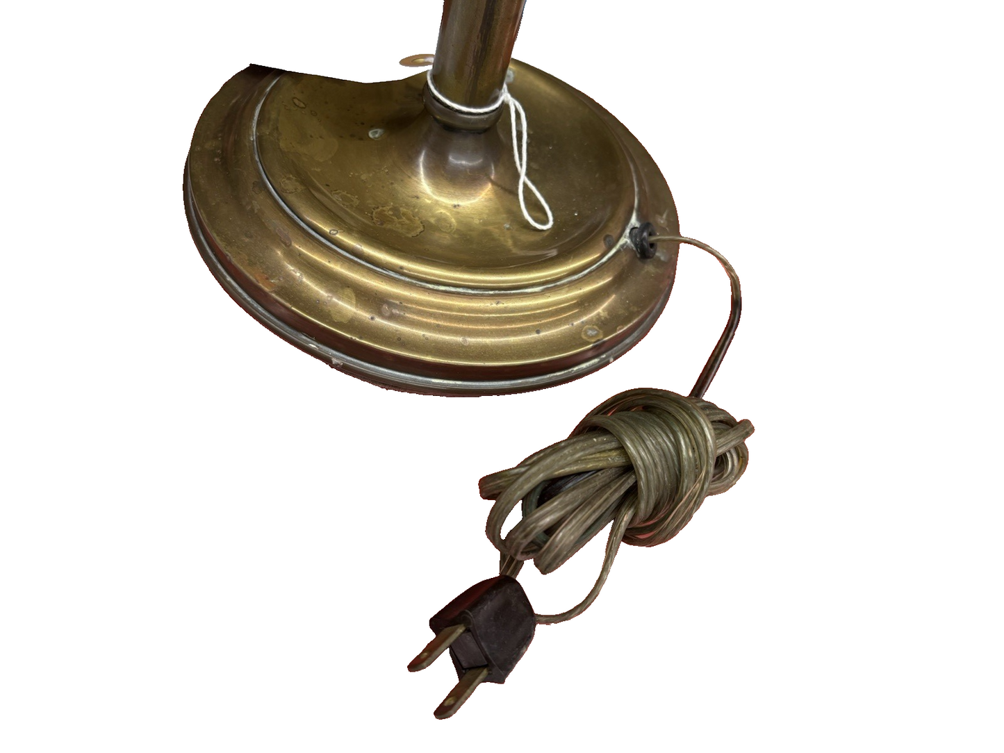 65625 Antique Brass Desk Lamp Light Emerald Shade