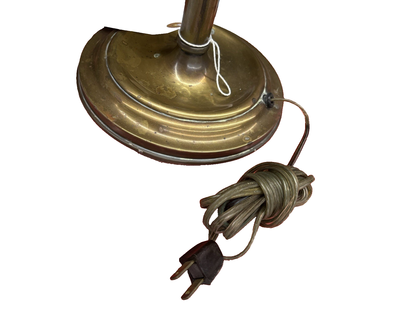 65625 Antique Brass Desk Lamp Light Emerald Shade