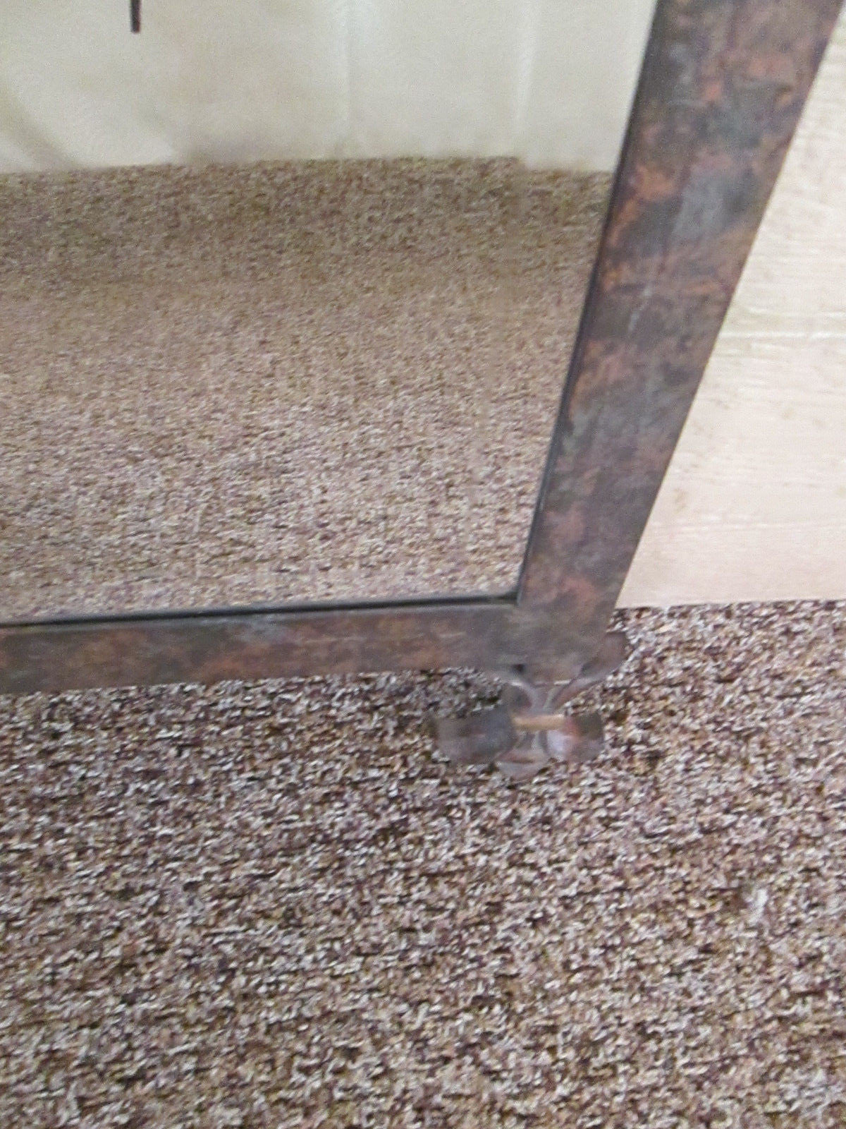 38633 RARE   LA  BARGE    Gothic Beveled Mirror LM0665 with  metal frame