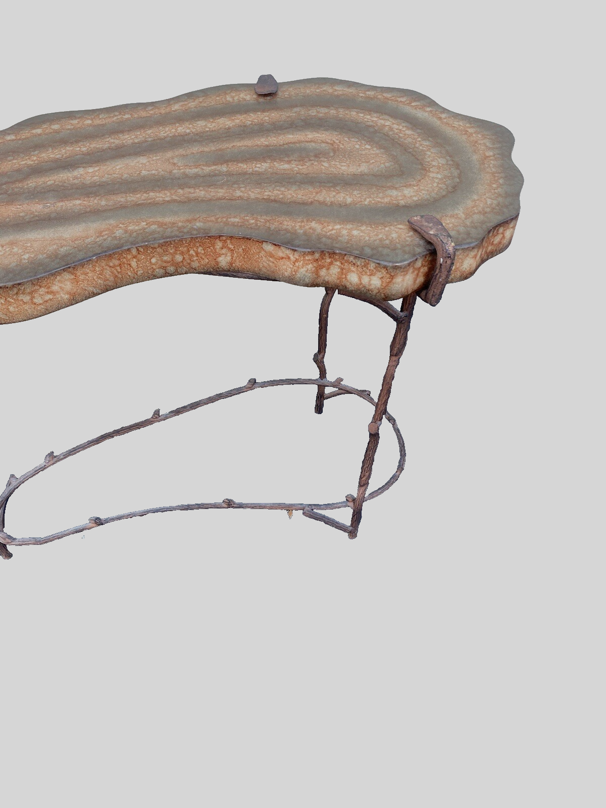 64867 Decorator Modern Lamp Table Stand with funky metal base