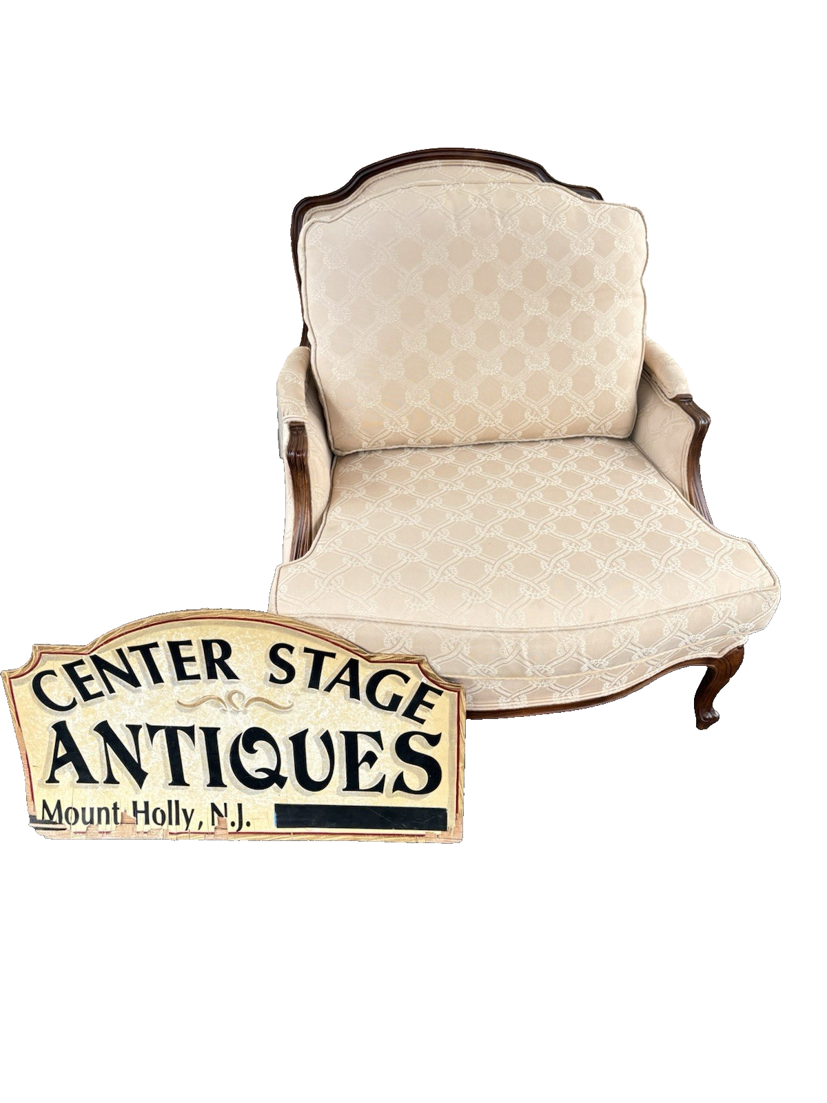 66808   ETHAN ALLEN Bergere Armchair Chair Louis XV