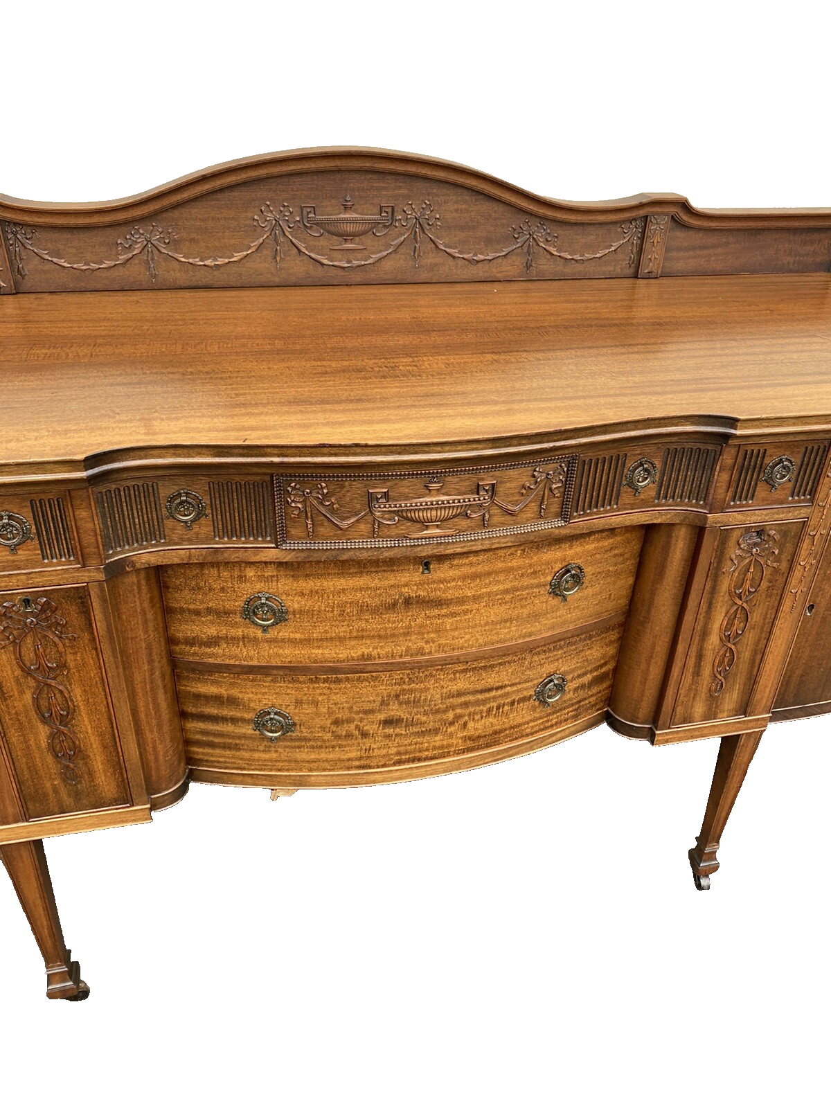 66104 Antique Mahogany Sideboard Server Buffet with WINE HOLDERS