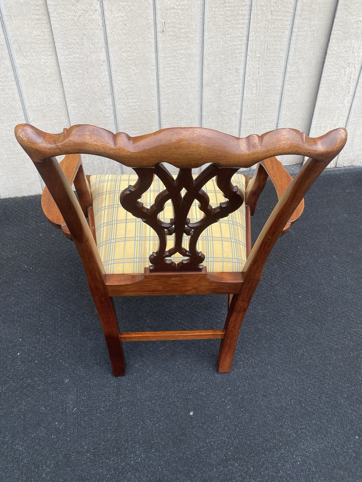 65881  GEORGIAN Furnishings Chippendale Armchair Chair Solid Mahogany