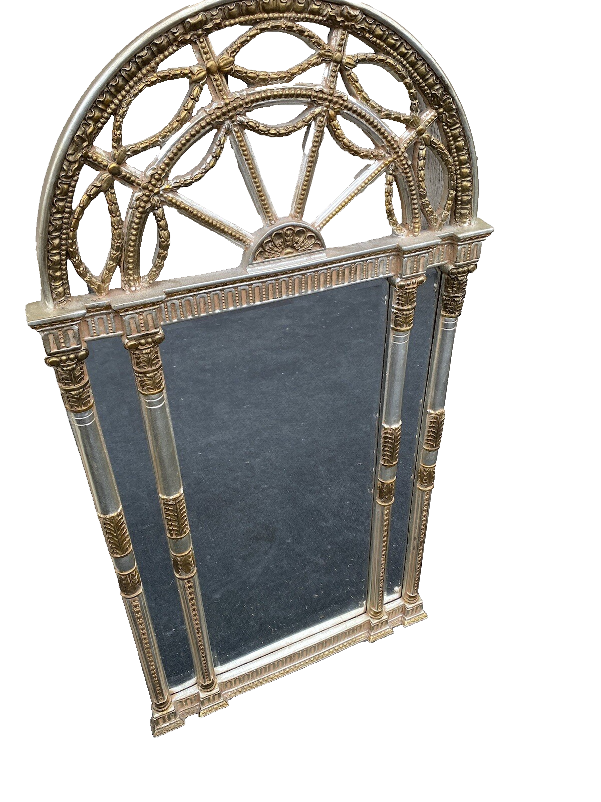 64843 Fancy Decorator Silver Carved  Mirror