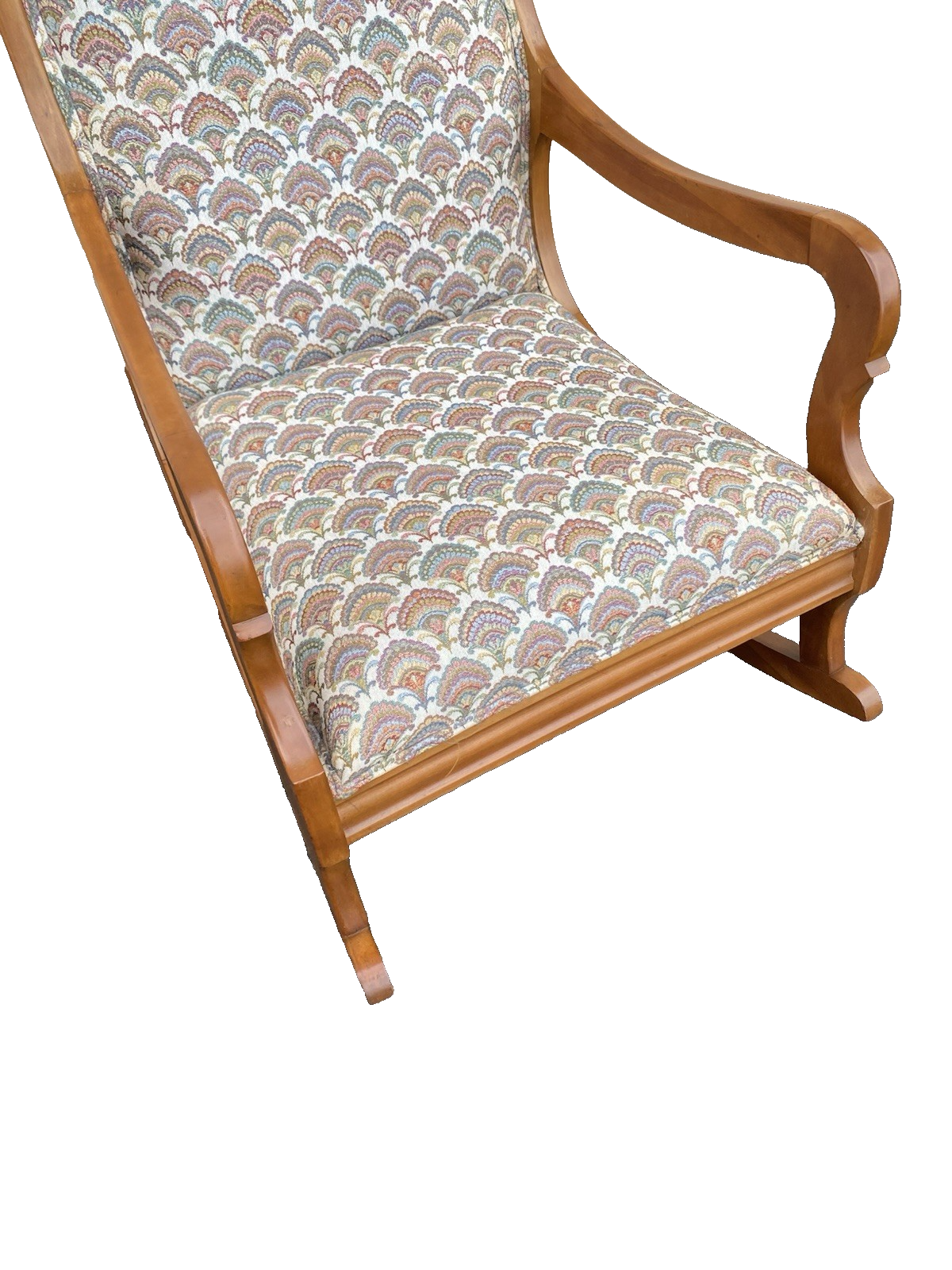 66450 Maple Upholstered Rocker Rocking Chair