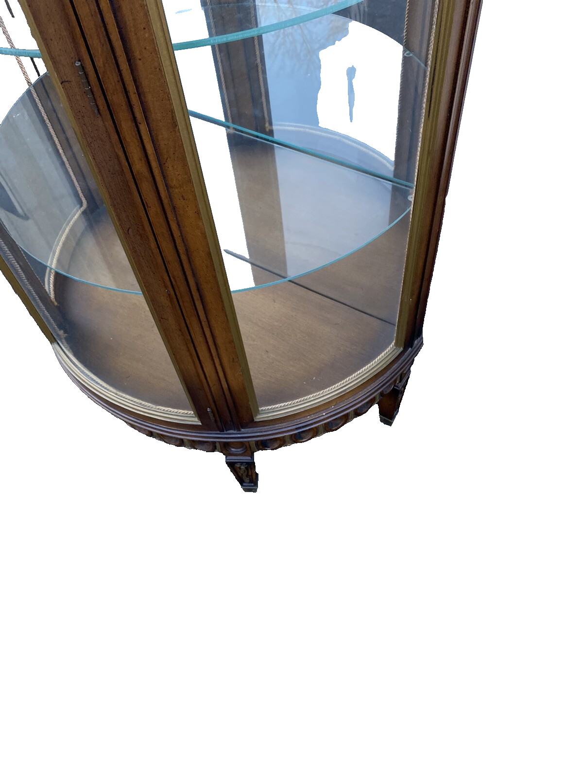 65852   Modern Decorator  Bow Glass Curio China Cabinet