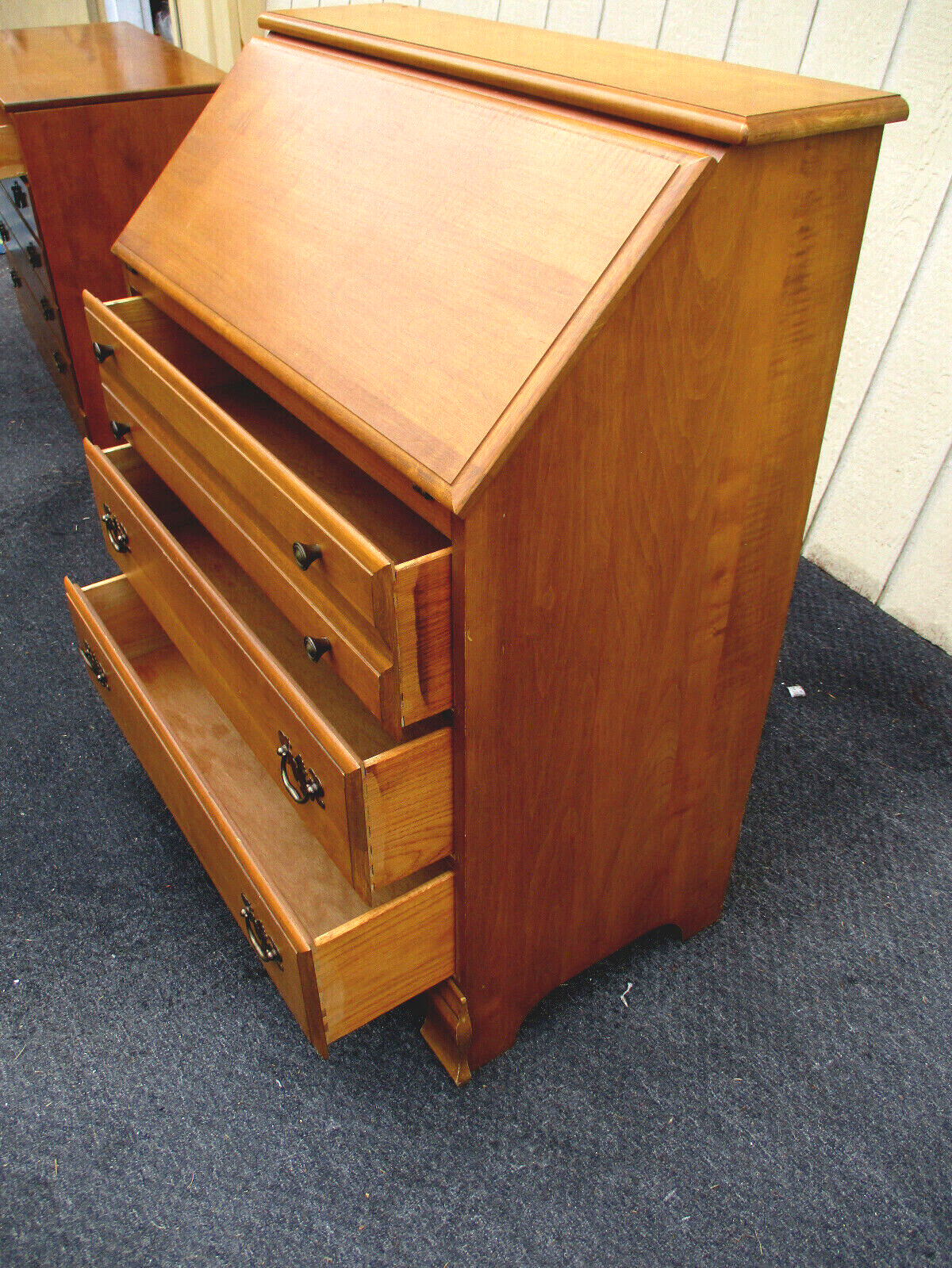 63476  Solid  Maple Slant Front Office Desk