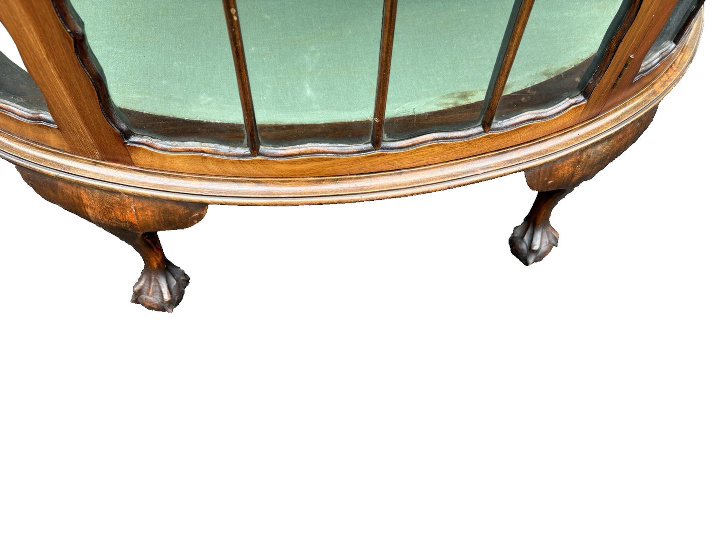 66750 Claw Foot Mahogany Curio China Cabinet