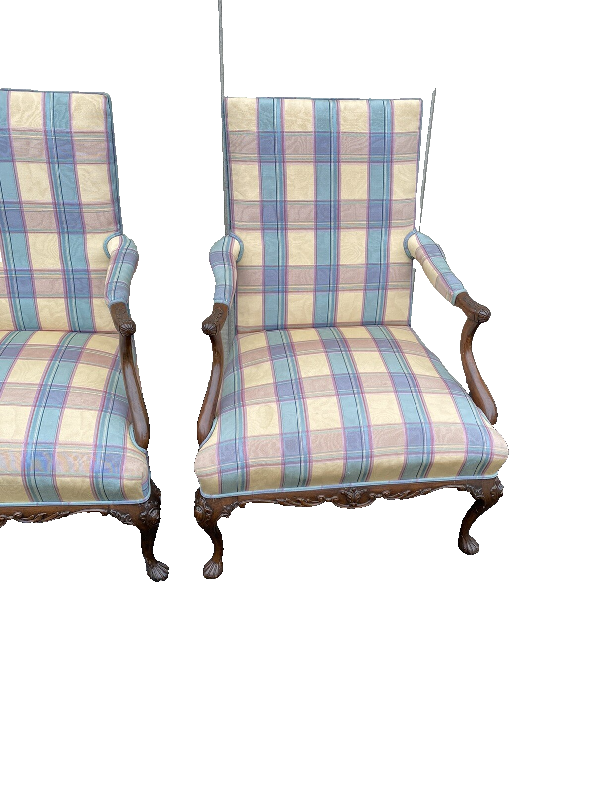 65907 Pair French Country Bergere Armchair Chair