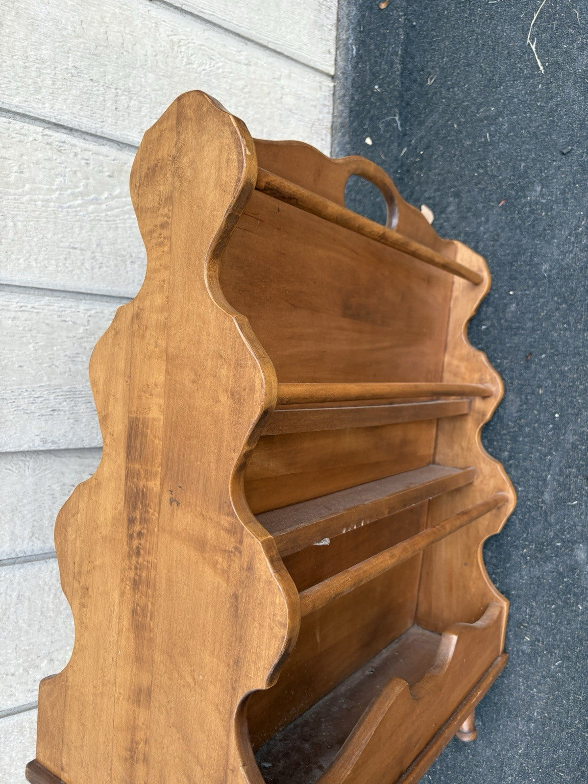 66869  Quality Solid Maple Magazine Rack Bookcase Stand