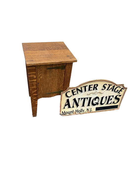 66720   Mission Oak Arts Crafts Nightstand End table Taboret