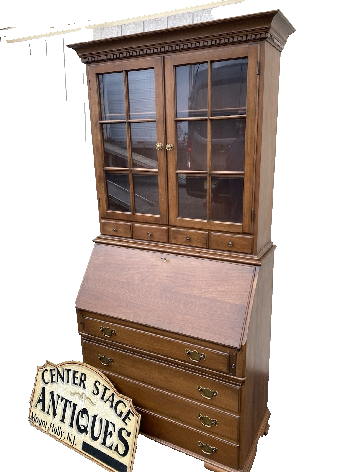 66506 Pennsylvania House Secretary Desk w/ Bookcase top