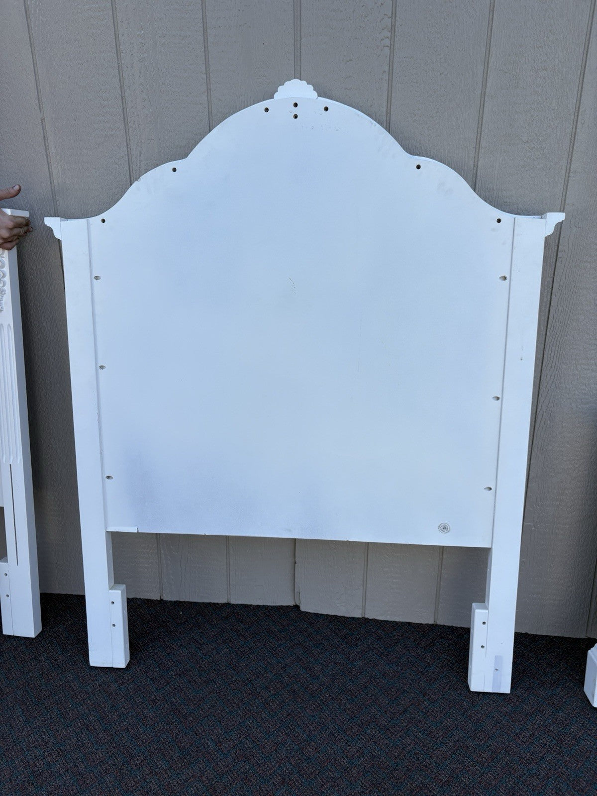 66151 Pair Fancy Twin Size Beds with Factory Finish