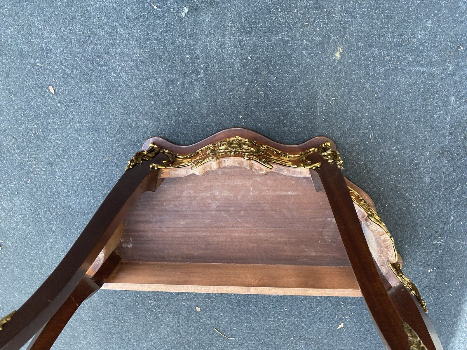 66142 Louis XV inlaid Console Table w/ Bronze ormalu