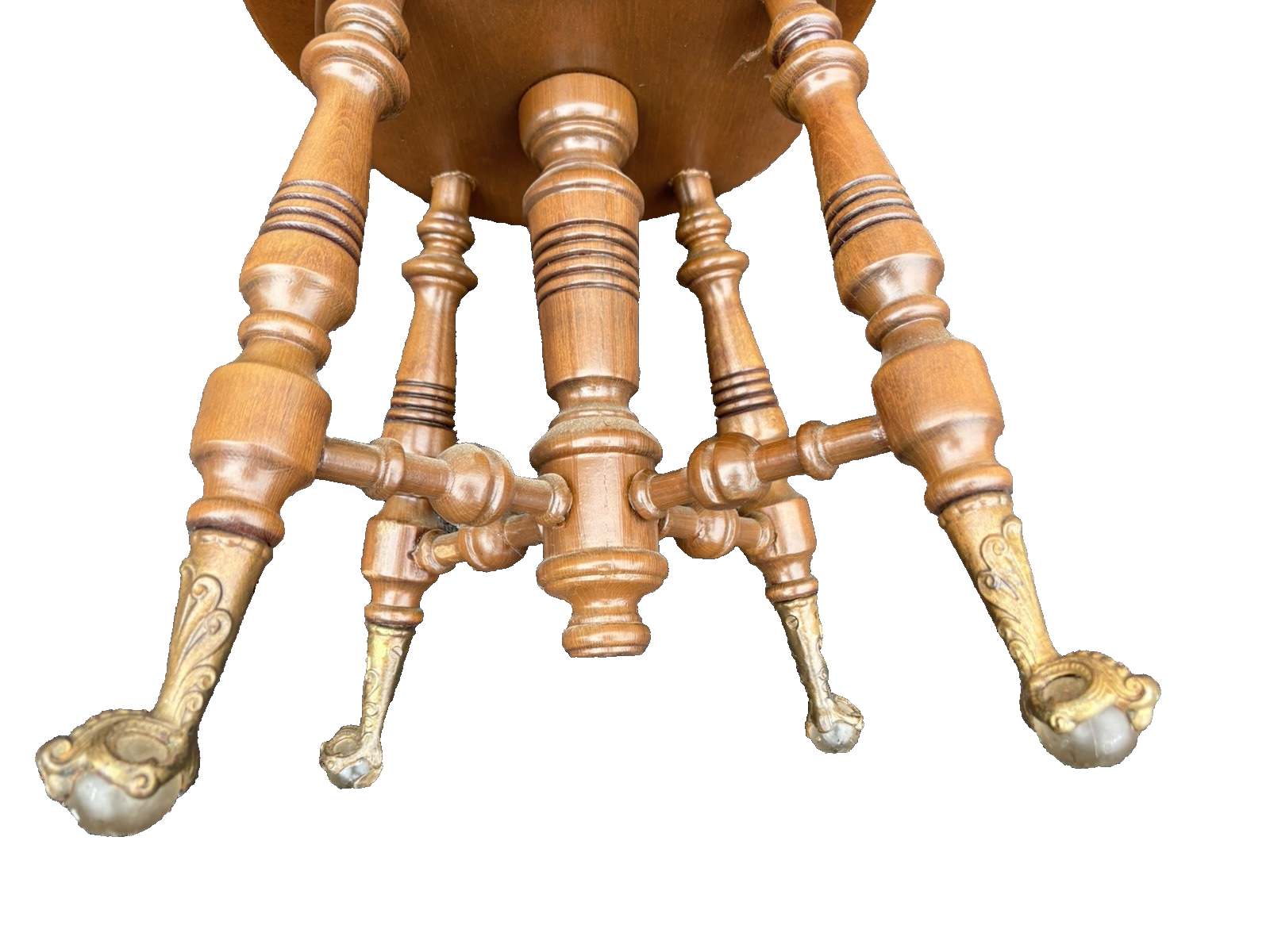 67107 Antique Mahogany Piano Stool Chair Adjustable Seat