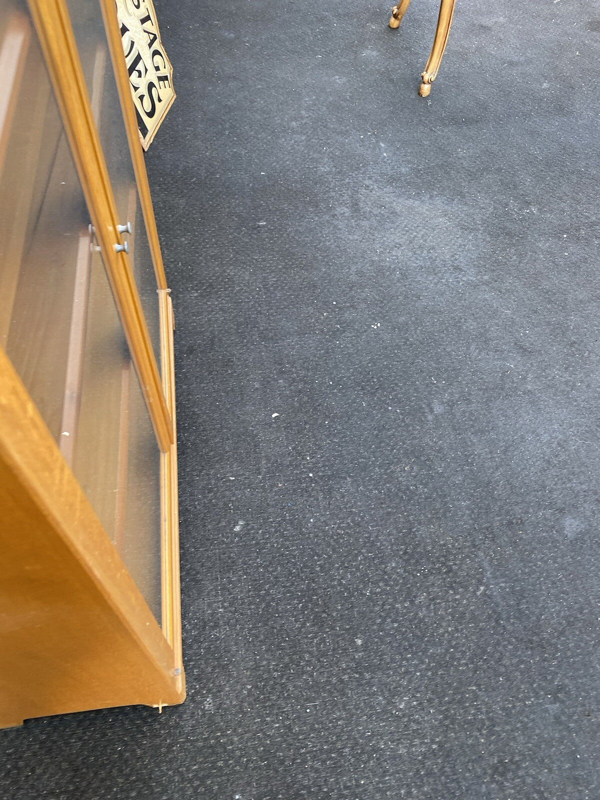 66237 Solid Oak Bookcase Curio Cabinet