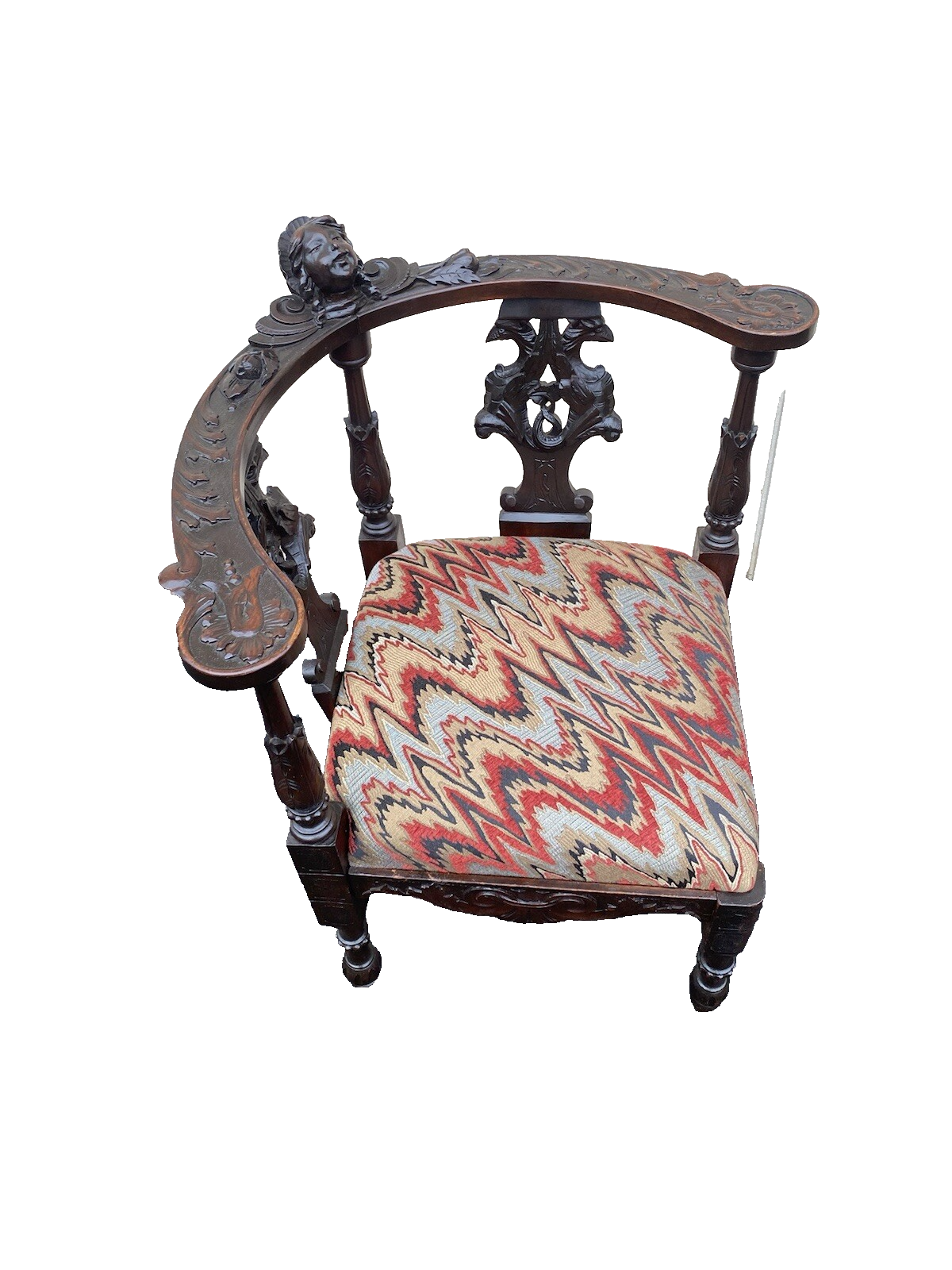 65608 CUSTOM HAND MADE Figural Corner Chair