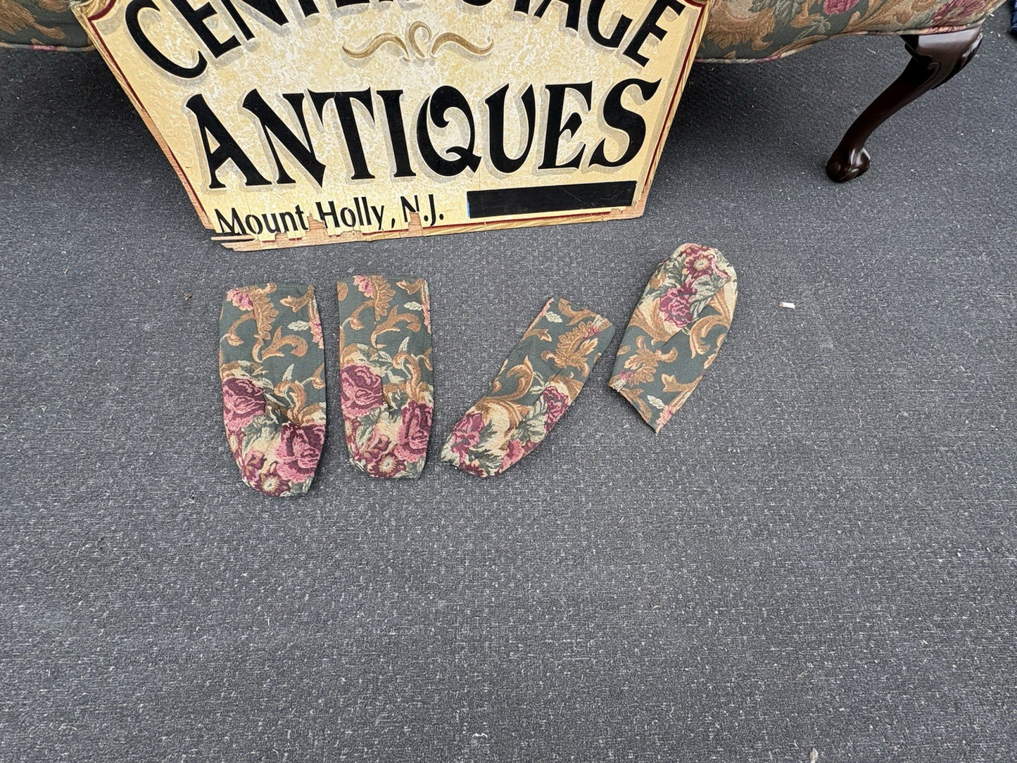 66758  Pair ETHAN ALLEN Wing Back Armchair Chair s With Arm Covers