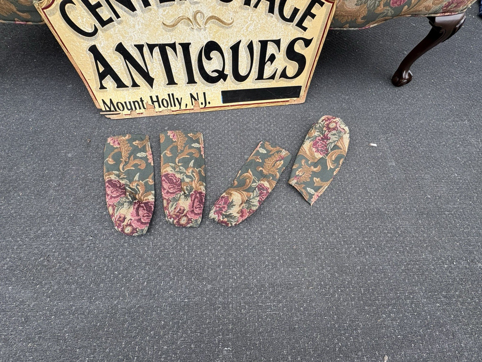 66758  Pair ETHAN ALLEN Wing Back Armchair Chair s With Arm Covers