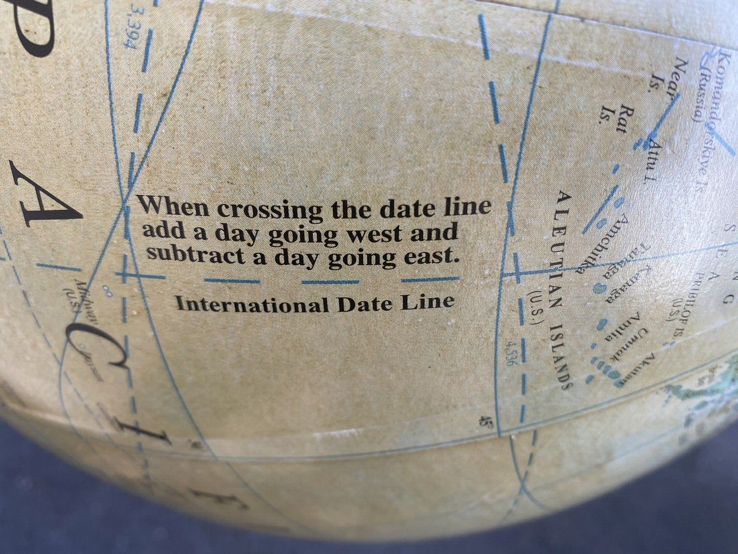 65159 Rare MARITIME 15" Globe