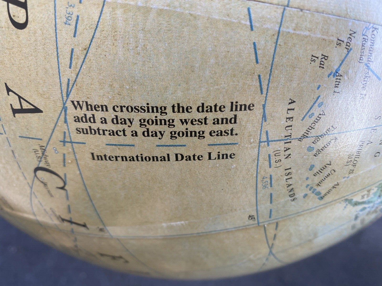 65159 Rare MARITIME 15" Globe