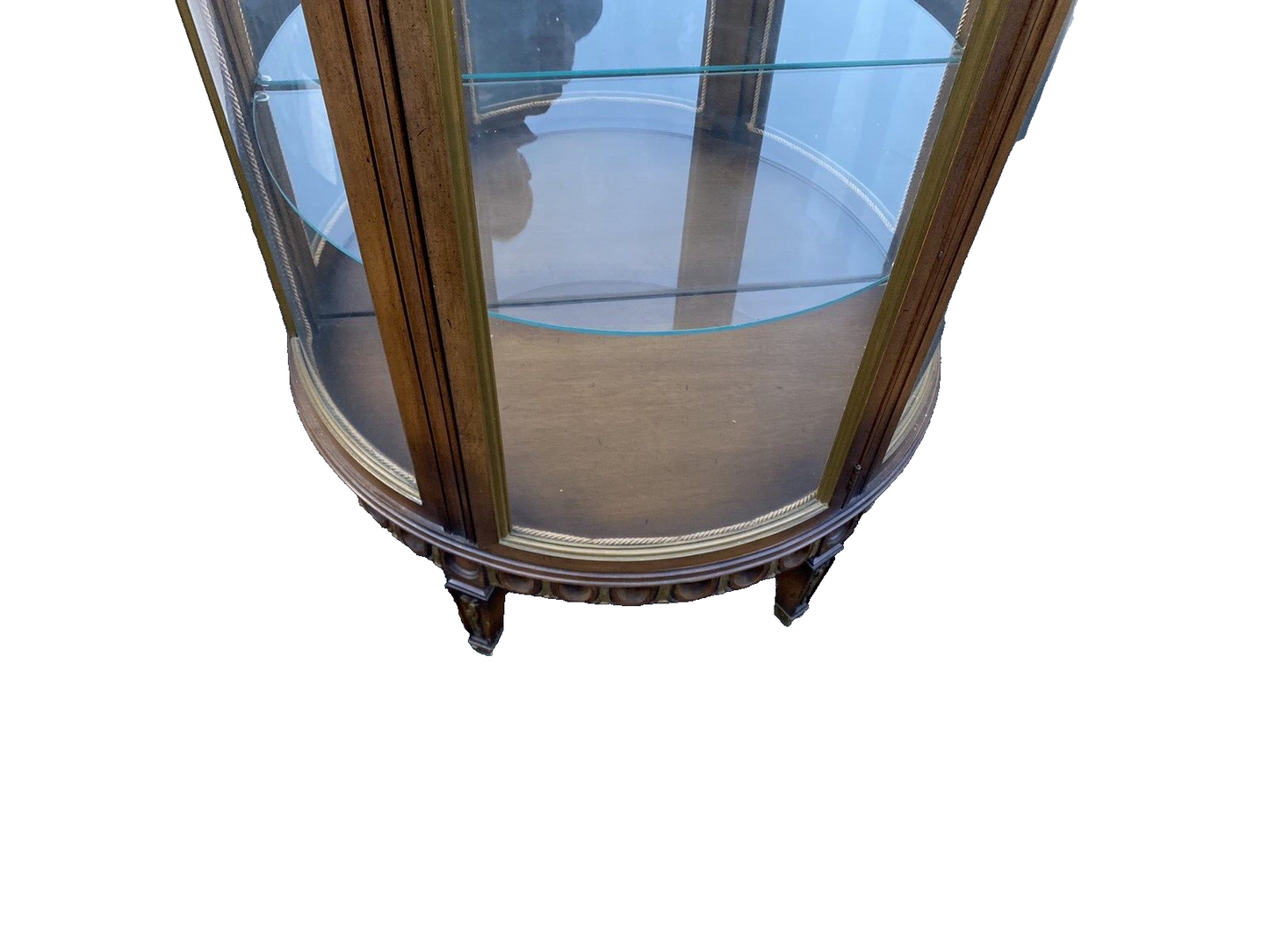 65852   Modern Decorator  Bow Glass Curio China Cabinet