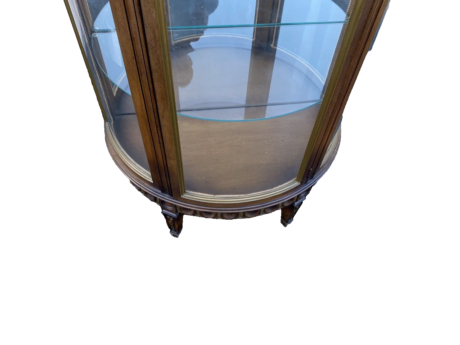 65852   Modern Decorator  Bow Glass Curio China Cabinet