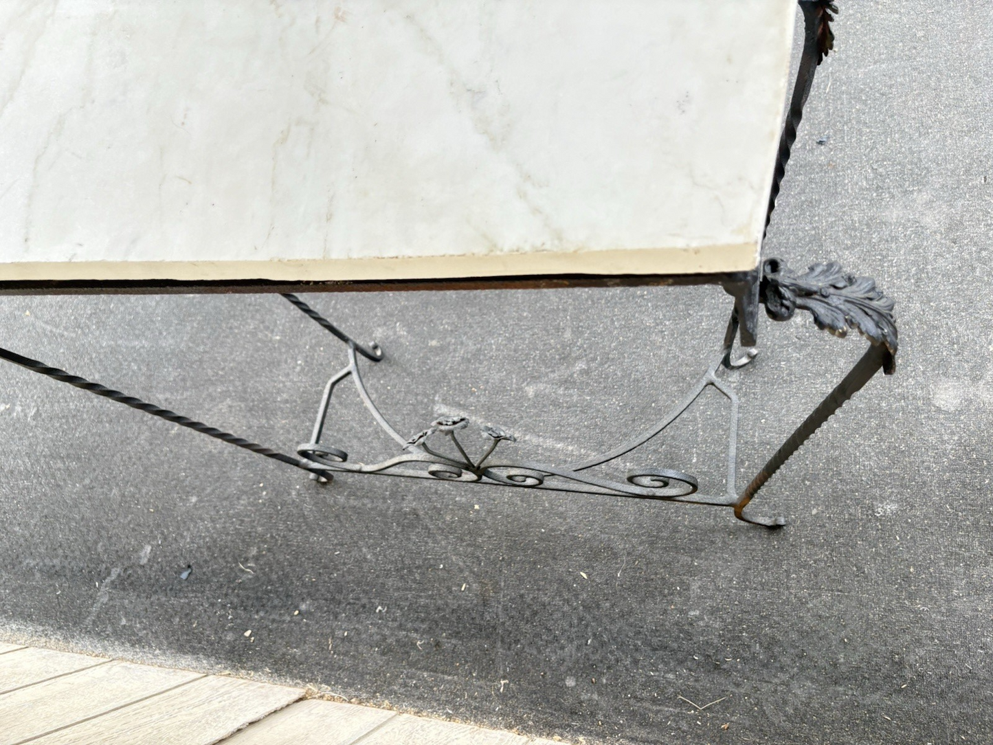 66803 Marble Top Console Table Sideboard Server