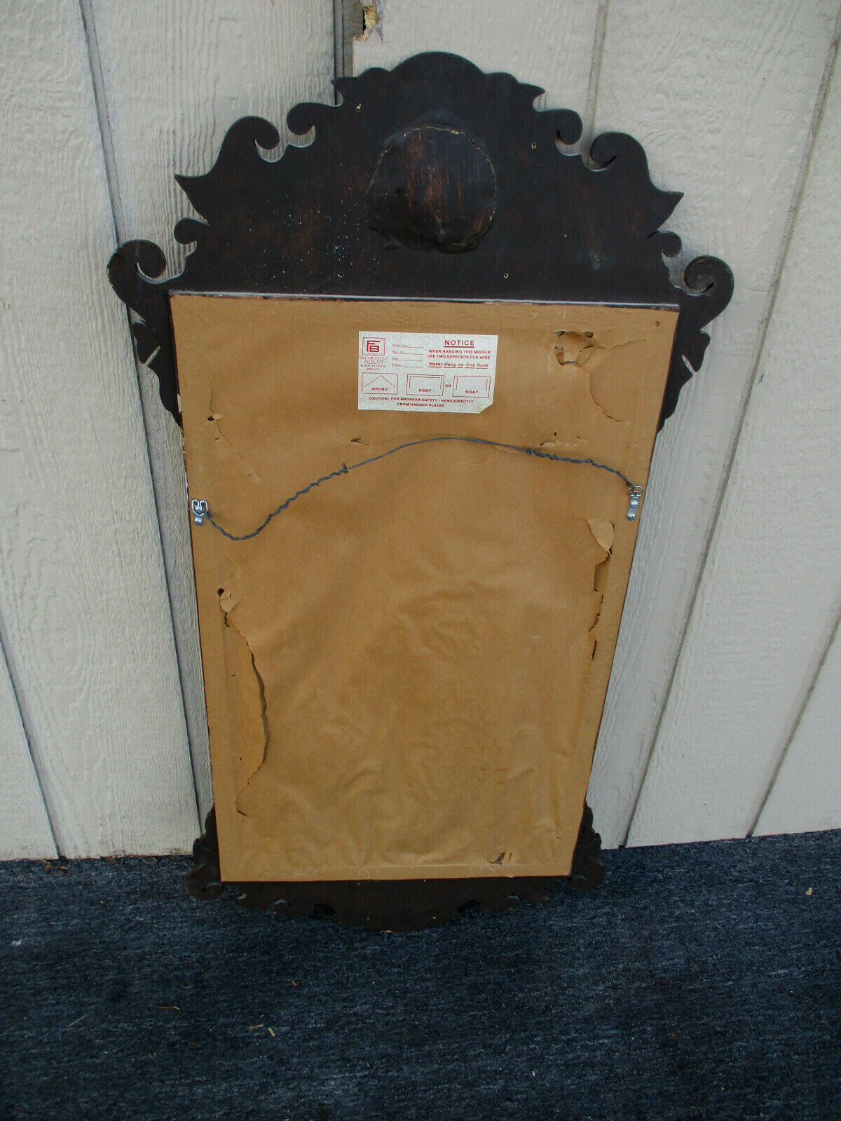 62879 FRIEDMAN BROTHERS Chippendale Mahogany Beveled Mirror