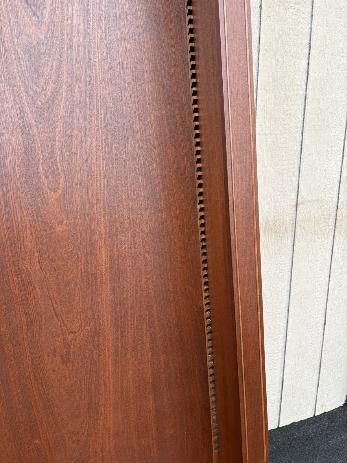 66711    Tall Mahogany Bookcase Curio with 4 Adjustable Wood Shelves