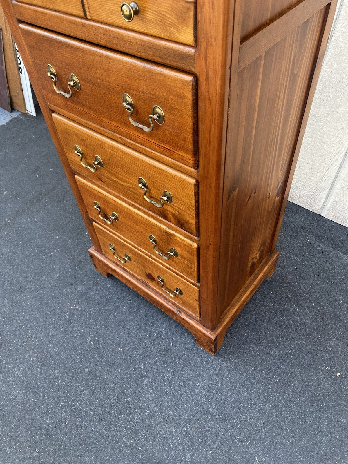 65846 Pine Lingerie High Chest Dresser