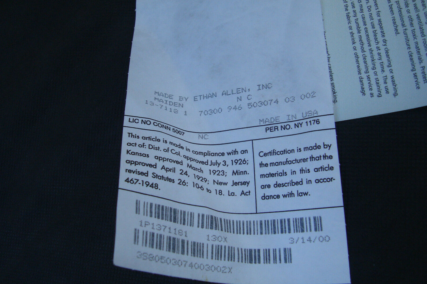 61562 Pair ETHAN ALLEN Bergere Armchair  Accent Chair