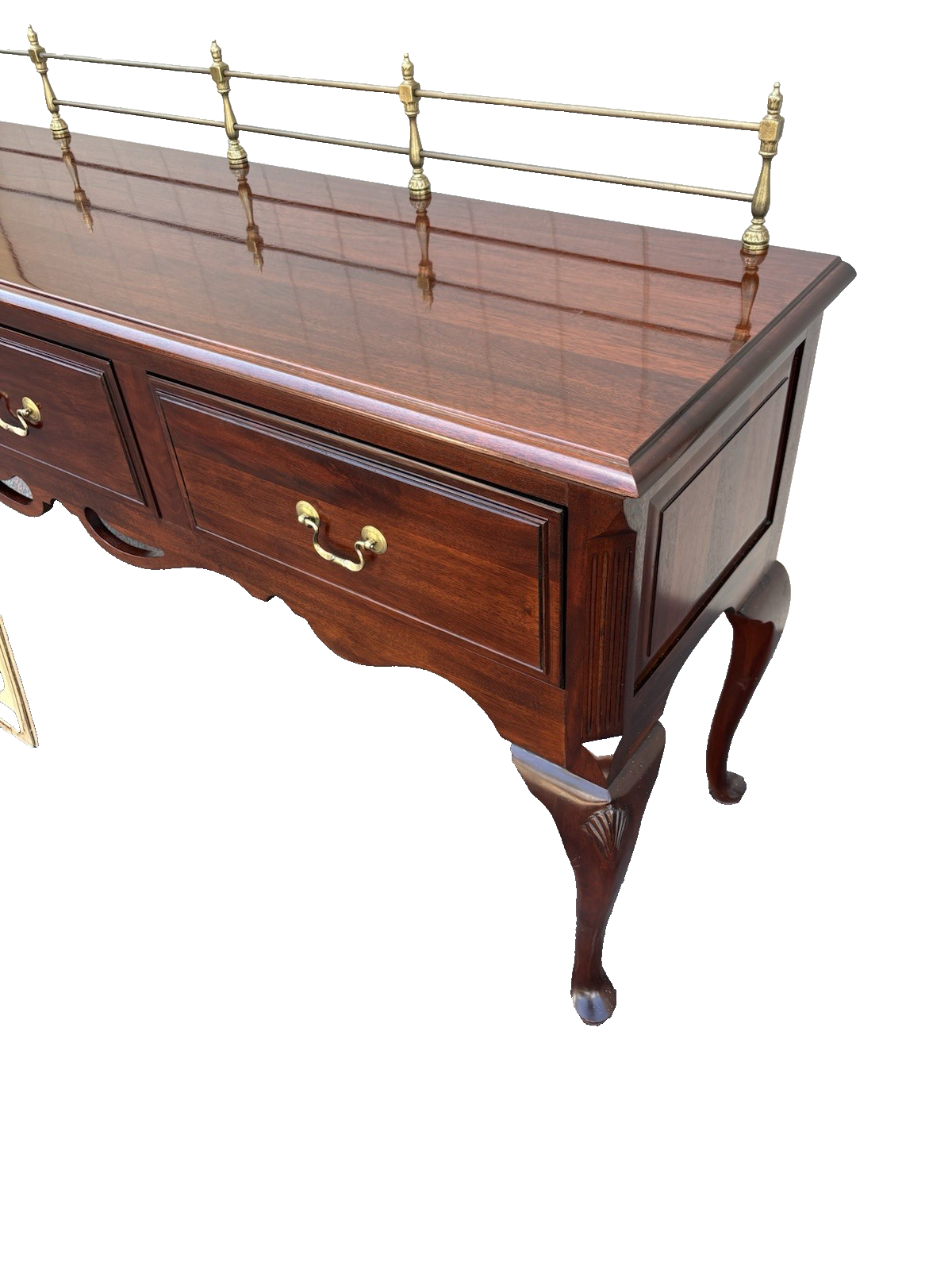 66972   Davis Furniture Buffet Sideboard Server Cabinet with Brass Gallery