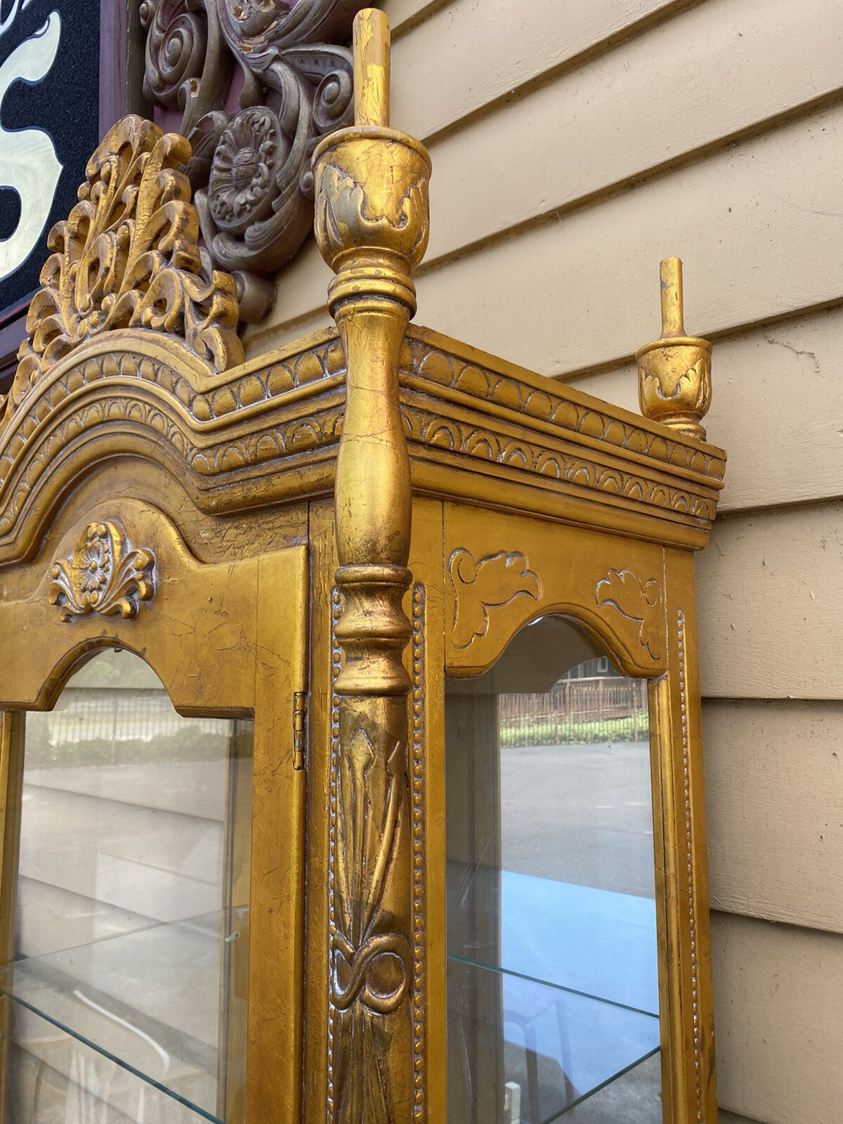 63331  Gold Decorator Curio China cabinet Bookcase