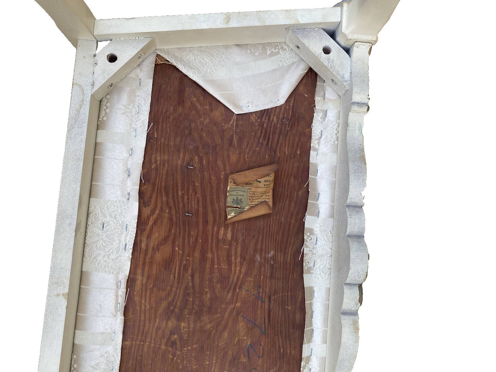 66296 Decorator White Vanity Bench Stool