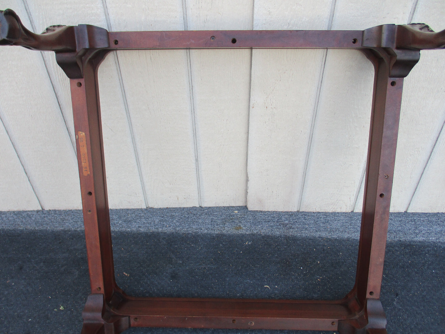 63903 Solid Mahogany Chippendale Glass Top Coffee Table Stand