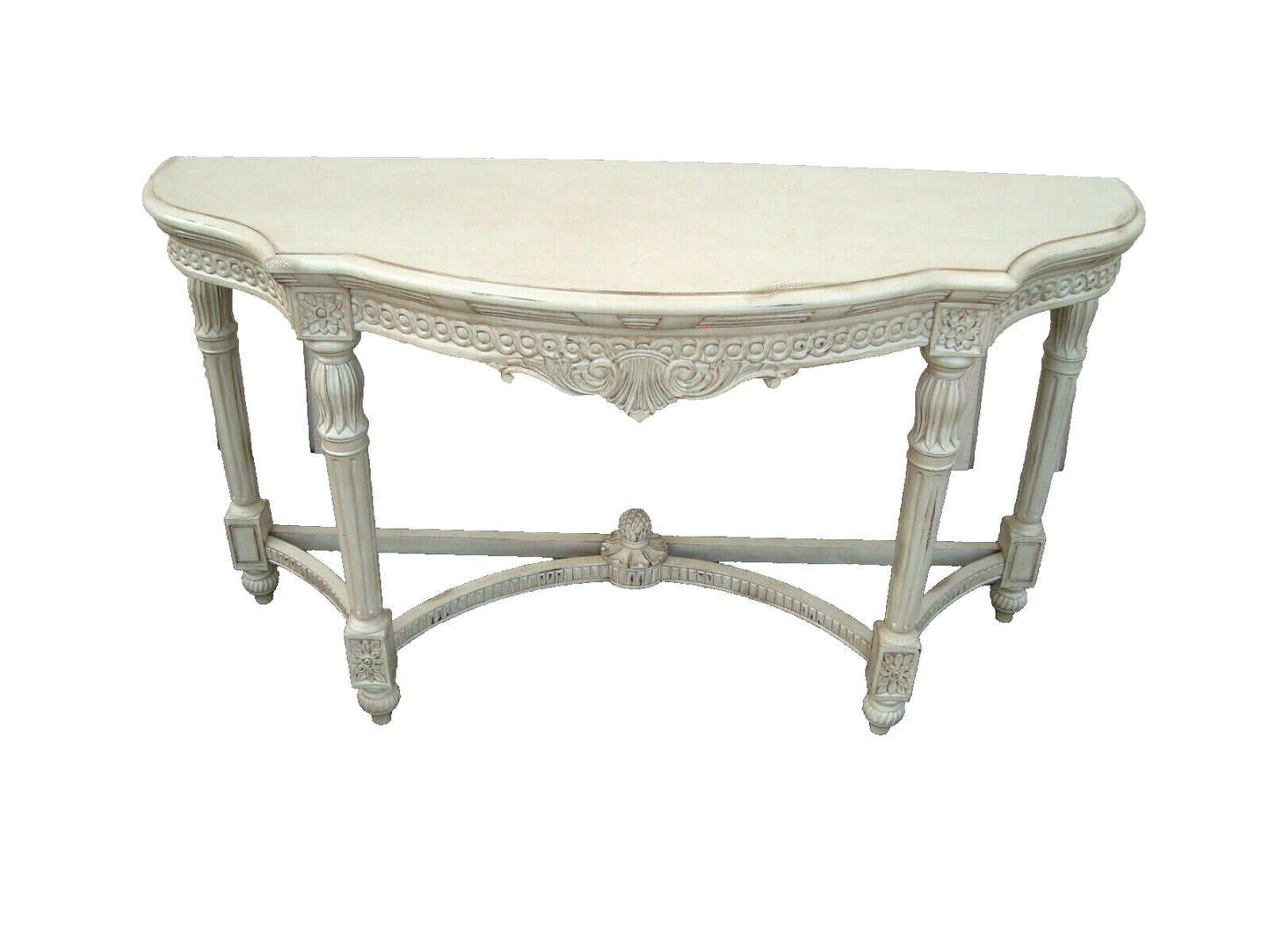 61432 Solid Wood Romantic Shabby Console Hall Table Stand