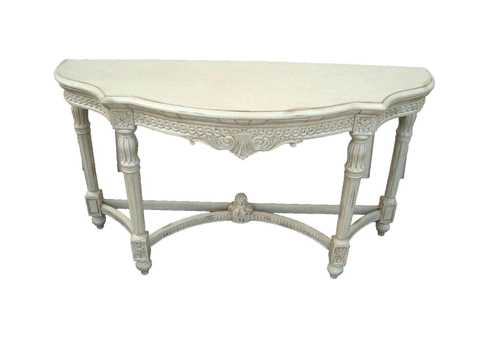 61432 Solid Wood Romantic Shabby Console Hall Table Stand