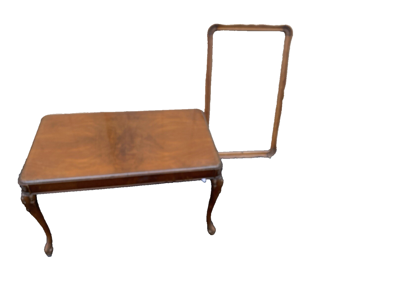 58796 Walnut Tray Top Coffee Table Stand