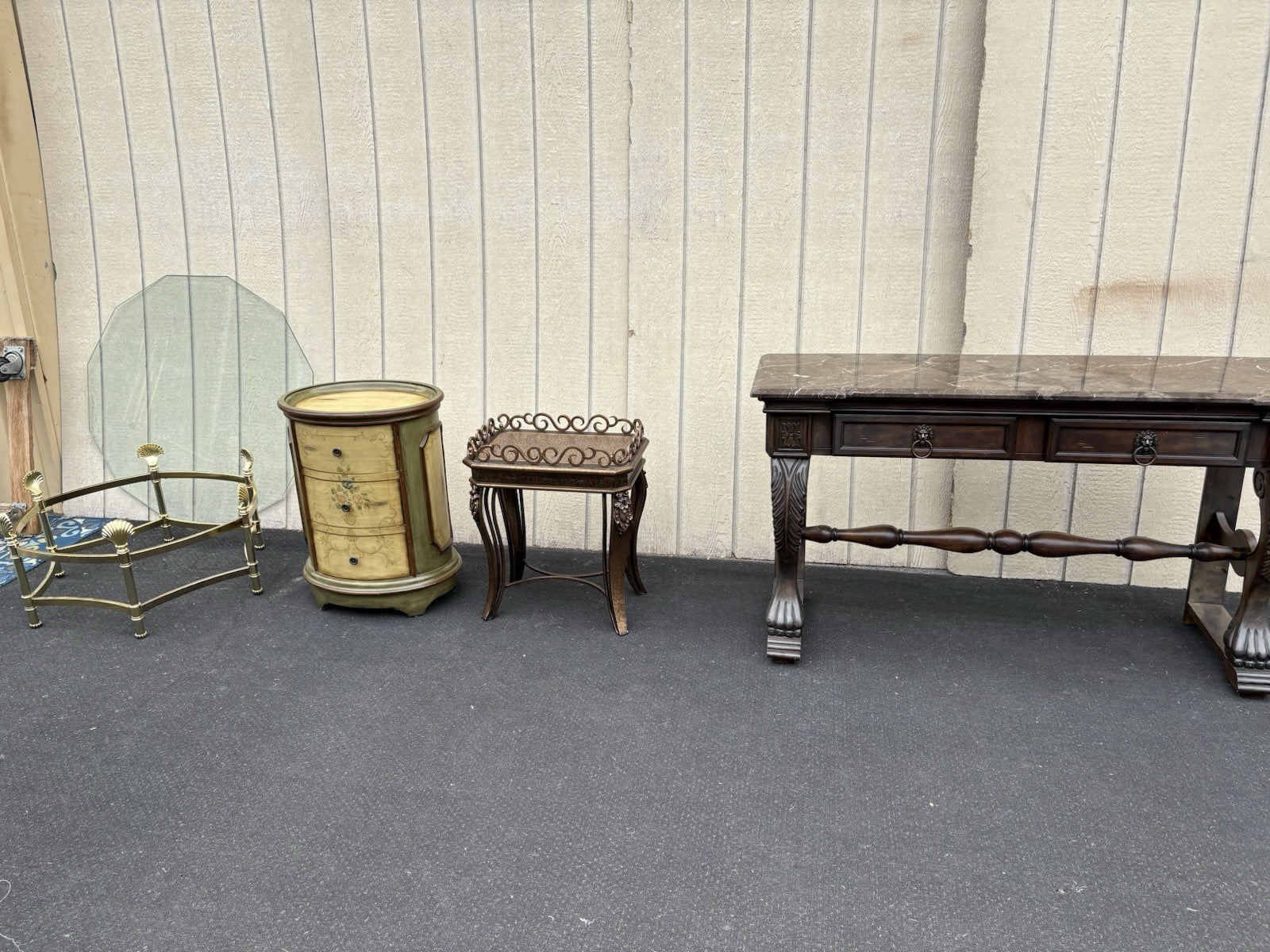 66746   Marble Top Console Table Hall Stand Sideboard Server