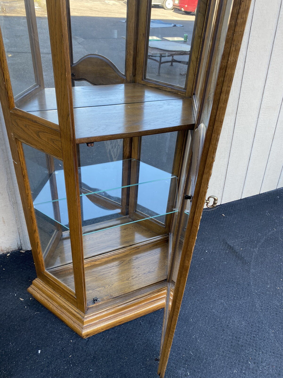 BN 12:    Oak Curio China Cabinet