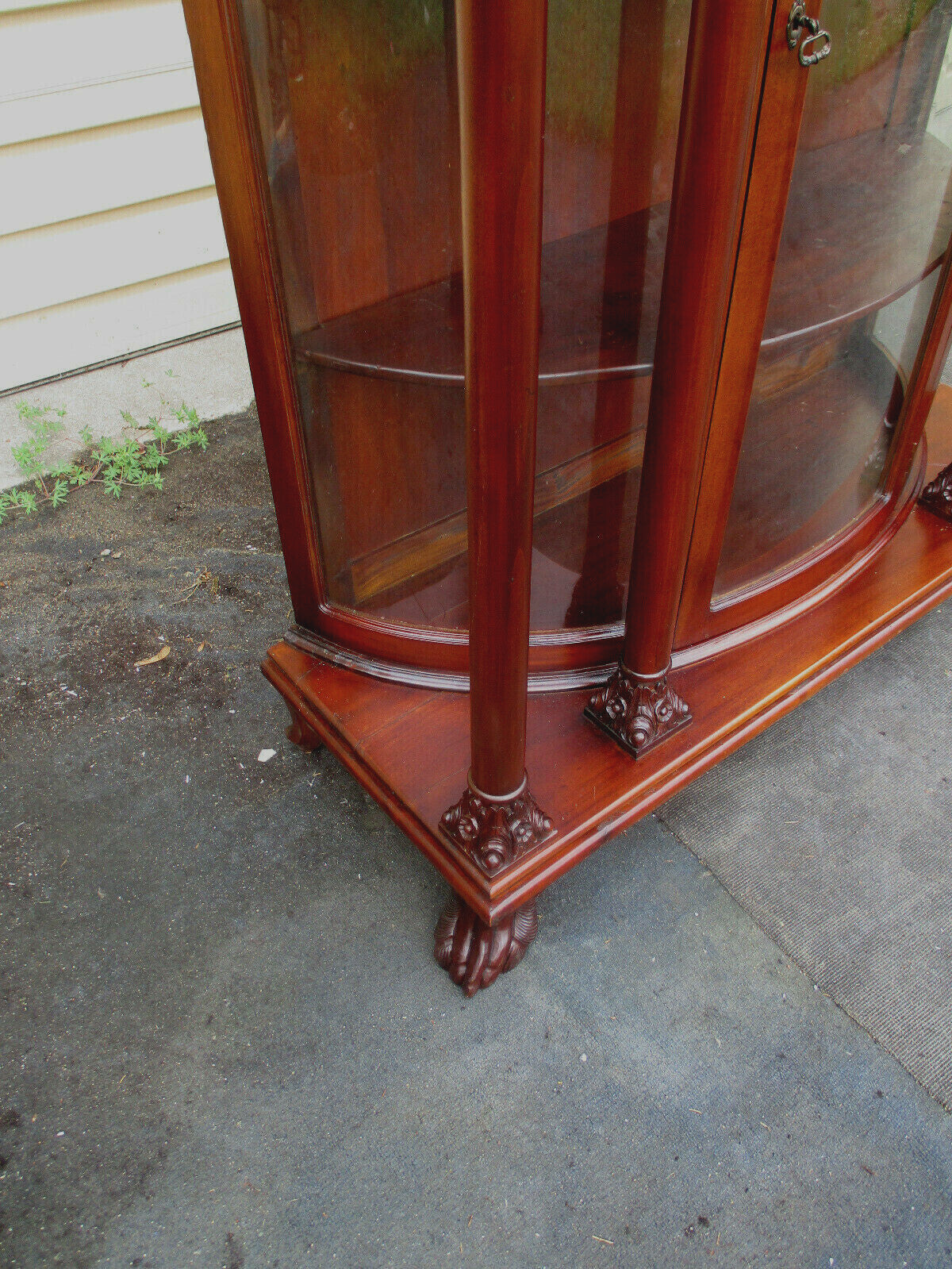 63159  Antique Victorian Mahogany China Cabinet Curio
