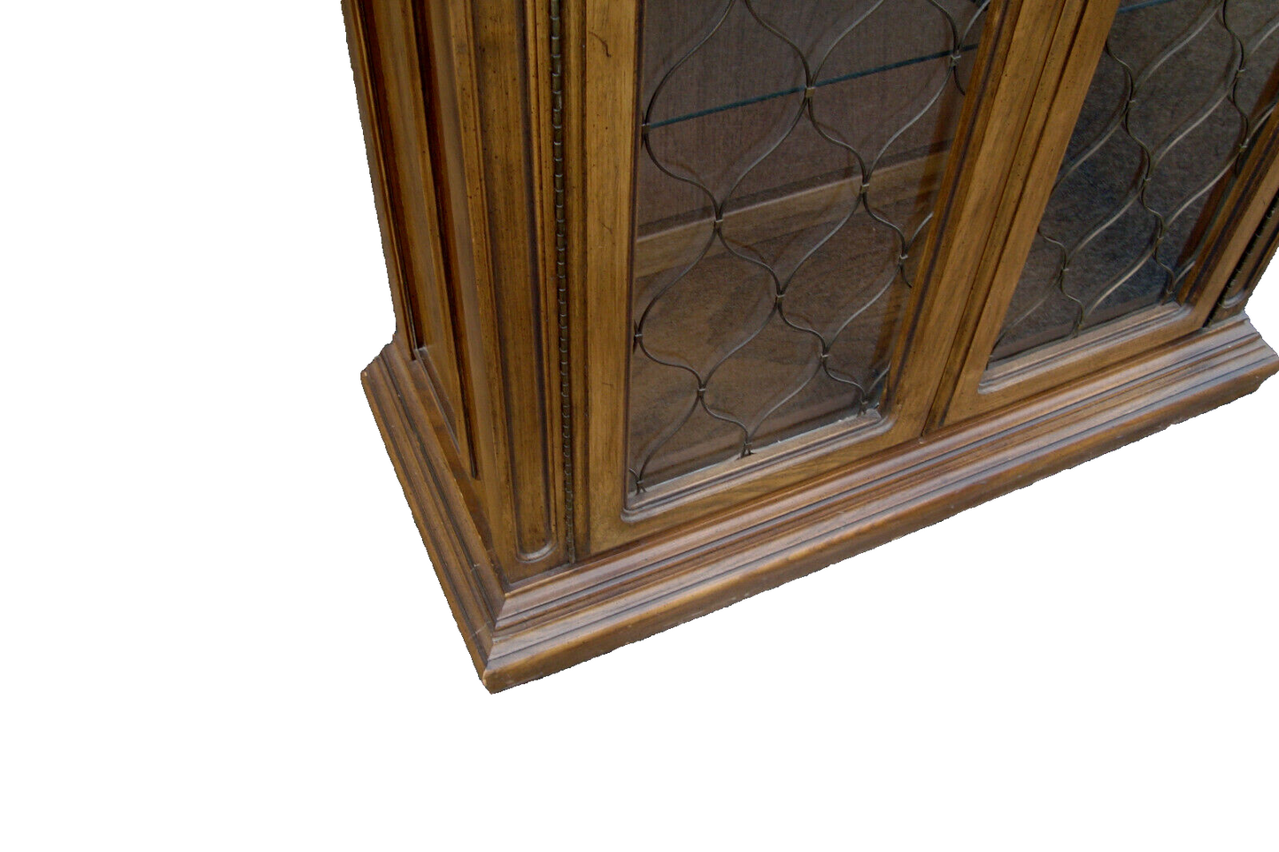 57262   Fancy  Modern Oak Curio China Cabinet with Light