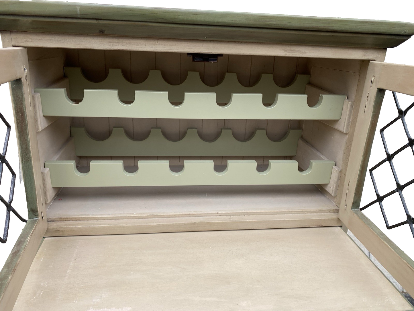 66541 Rustic Primitive Wine Rack Kitchen cabinet