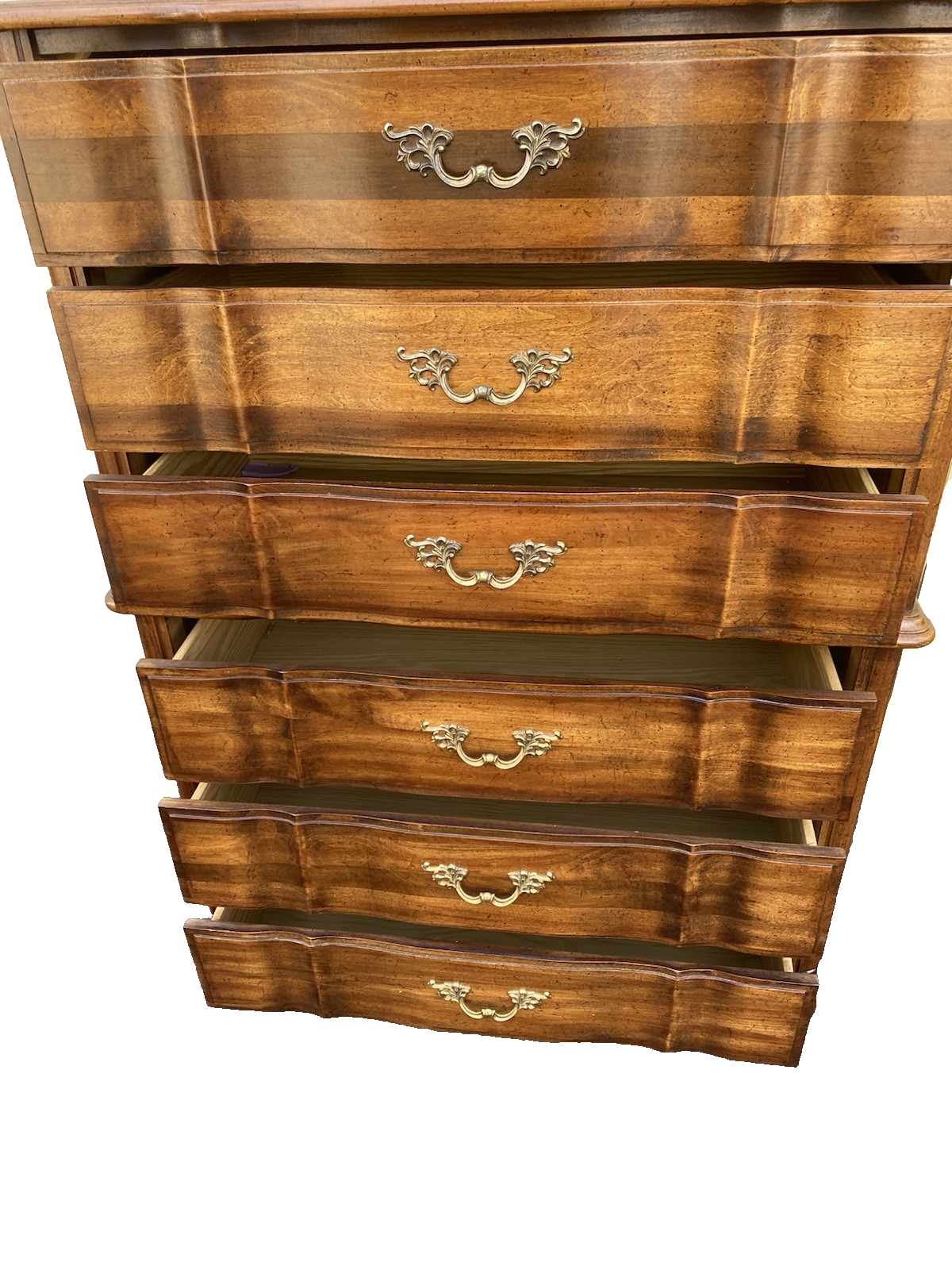 66621 French Provincial High Chest Dresser